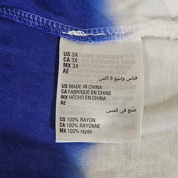 INC ROYAL BLUE KNOT SCOOP SHORT SLEEVE TOP  2X - 3X  CRUISE RESORT TRAVEL - Picture 7 of 7